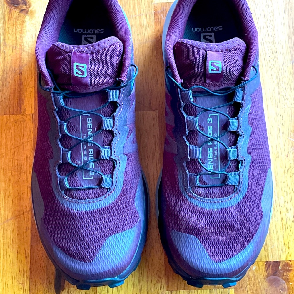 Salomon Sense Ride 3 trail running shoes, women’s size 6.5